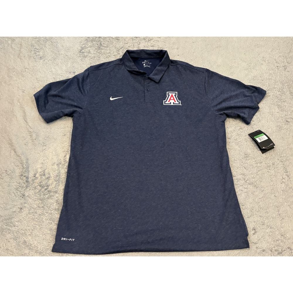 Nike Arizona Wildcats Dri-FIT Heather Polo Shirt Mens XL College Navy M51959
